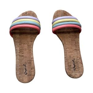 QUPID💘 PUFFY STRAP SANDAL IN MULTI PASTEL